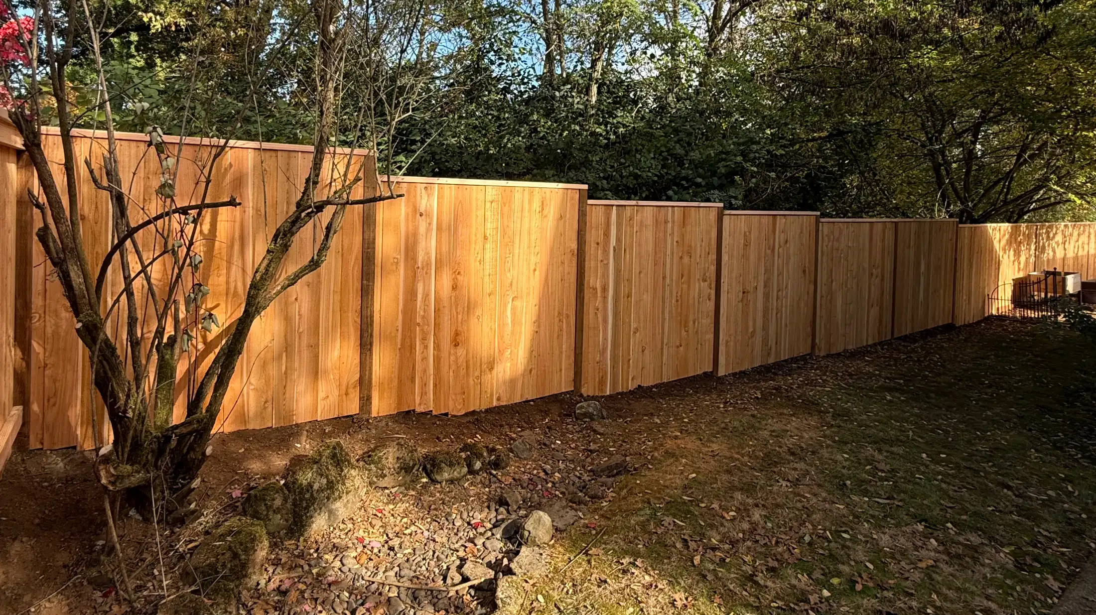 Residential fencing and siding project photograph from Santialb Construction