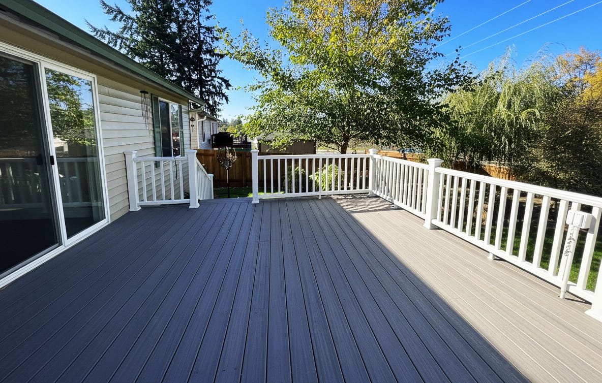 Residential deck and outdoor renovation project photograph