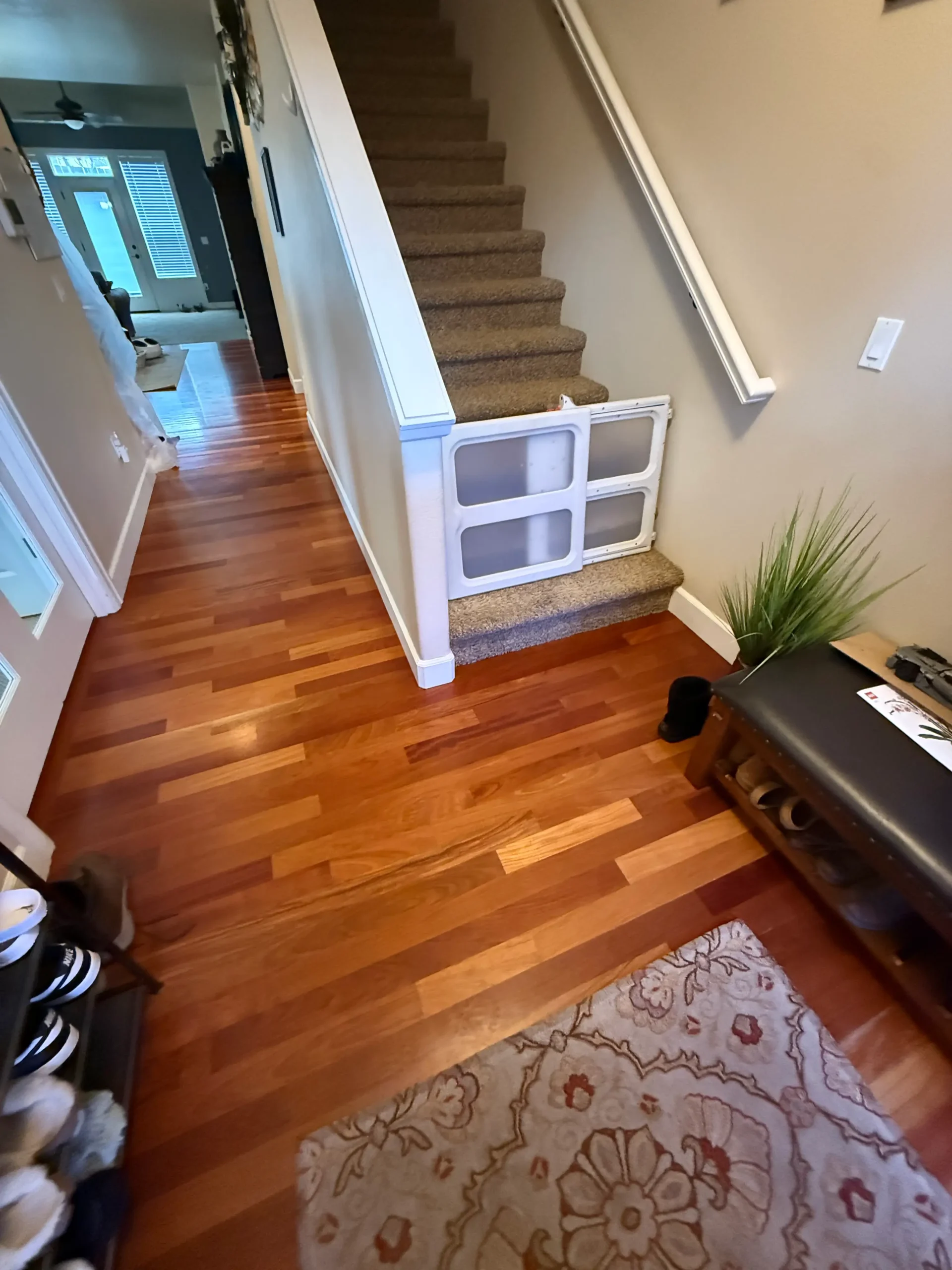 Updated residential flooring in a remodeled living space, reflecting flooring installation services in Portland, OR