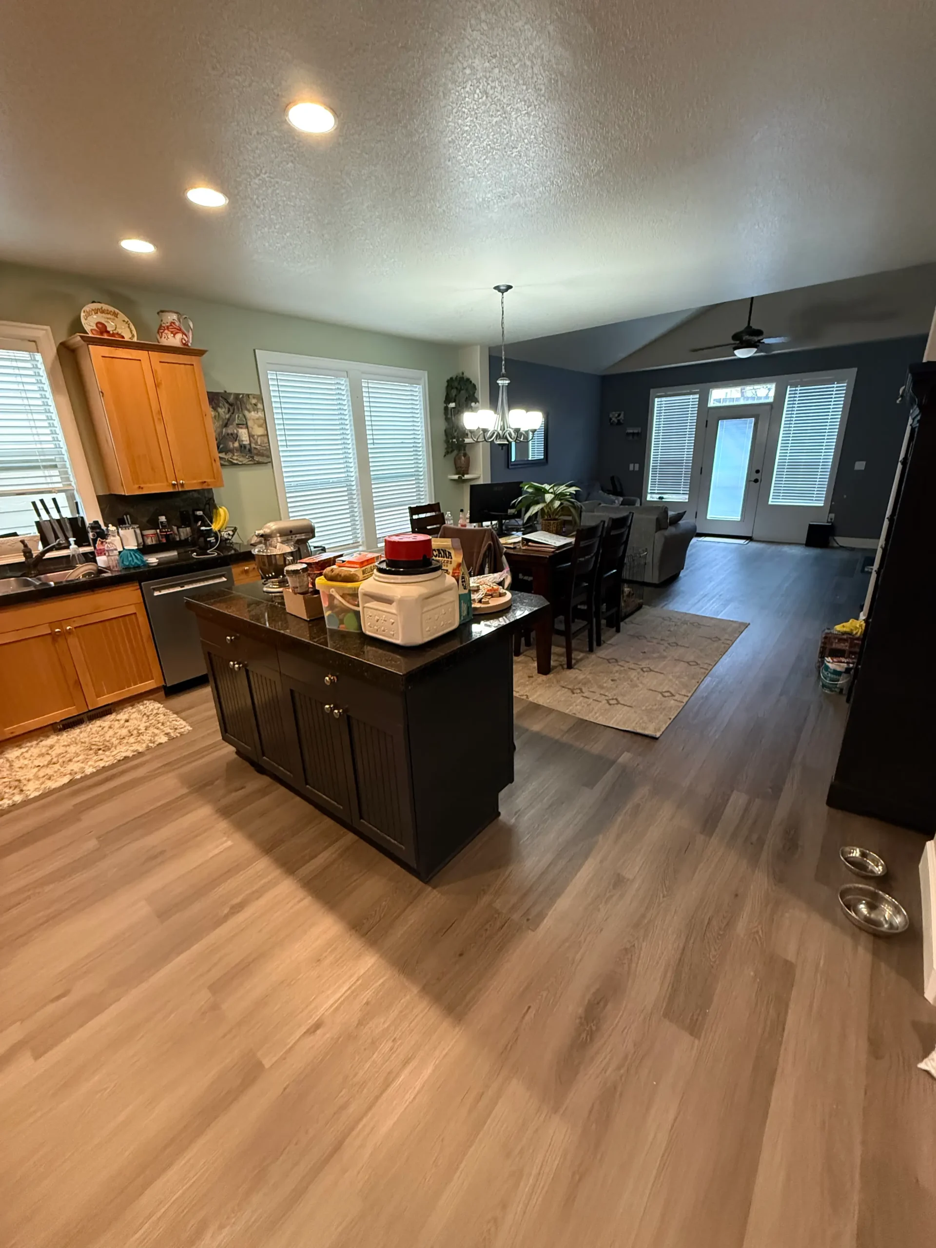 Residential home renovation project with improvements to existing spaces